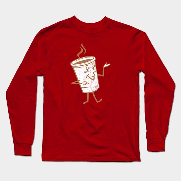 Dancing Coffee Long Sleeve T-Shirt by KevShults